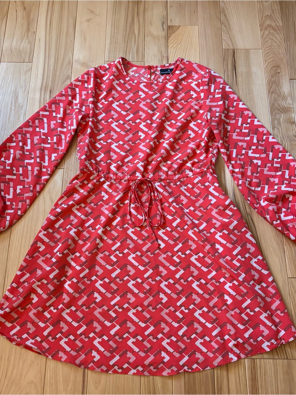 Tuckernuck Pomander Place Colette Red Chain Link Patterned Dress